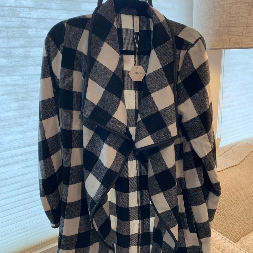 Pink Blush Maternity checkered jacket